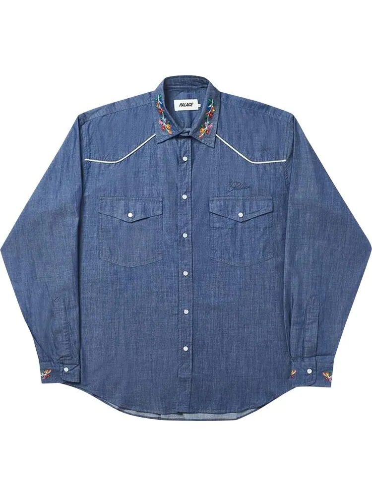 Рубашка Palace Ye-Ha(m) Shirt 'Indigo' — изображение 1 из 1, синий