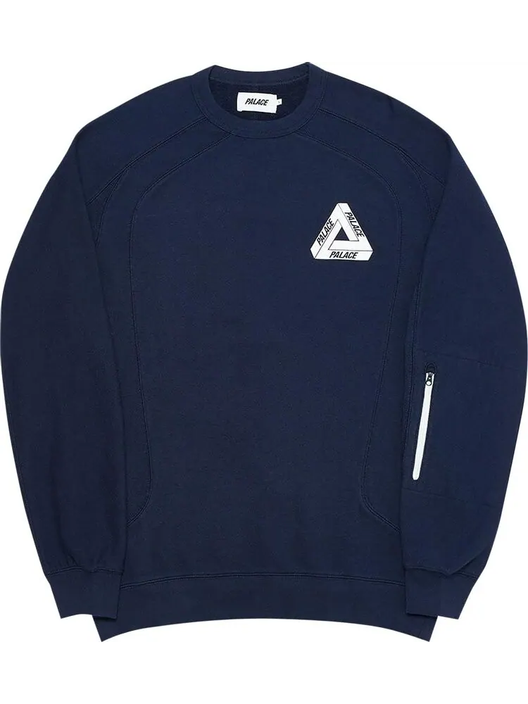 Толстовка Palace Techie Ferg Crew 'Navy' — изображение 1 из 1, синий