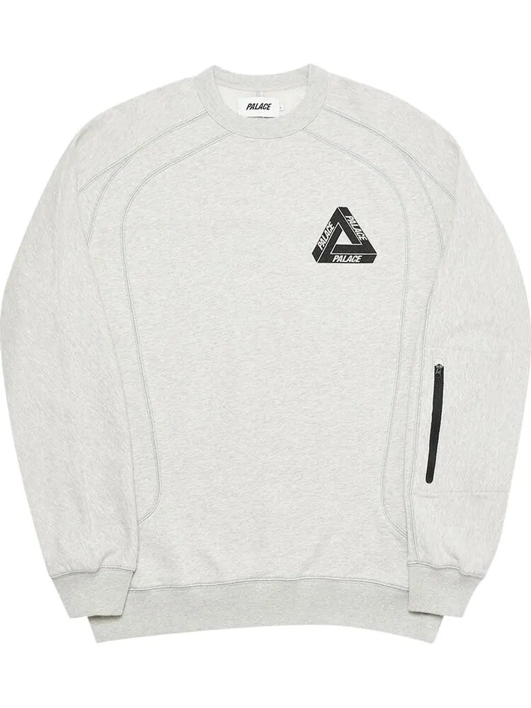 Толстовка Palace Techie Ferg Crew 'Grey Marl' — изображение 1 из 1, серый