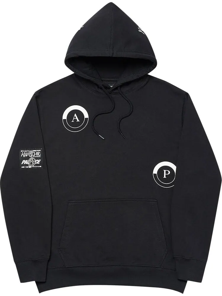 Толстовка Palace Humanity Hood 'Black' — изображение 1 из 1, черный