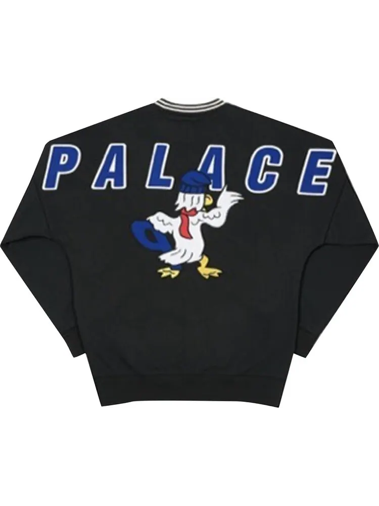 Толстовка Palace Chilly Duck Out Drop Shoulder Crew 'Black' — изображение 2 из 2, черный