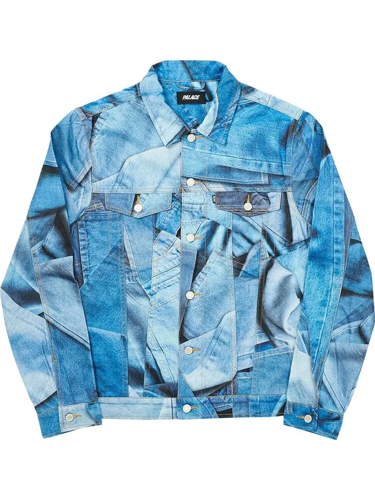 Куртка Palace Double Denim Jacket 'Blue' — изображение 1 из 4, синий