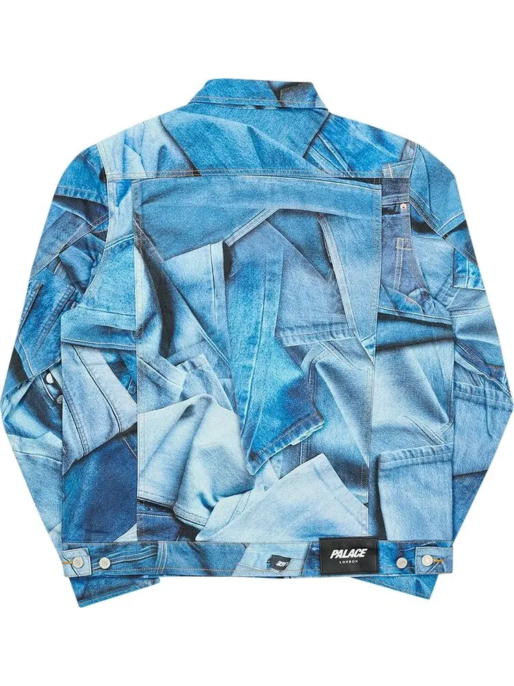 Куртка Palace Double Denim Jacket 'Blue' — изображение 2 из 4, синий
