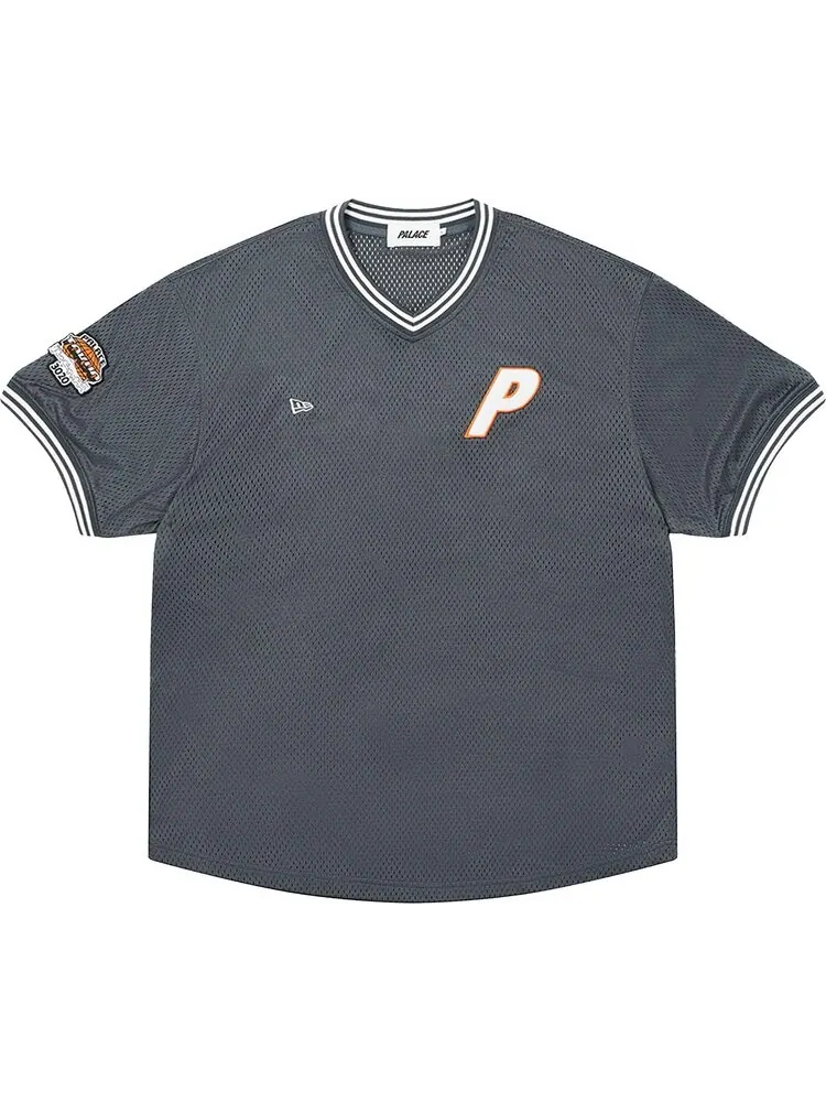 Футболка Palace x New Era Tokyo Jersey 'Gun Metal' — изображение 1 из 2, серый