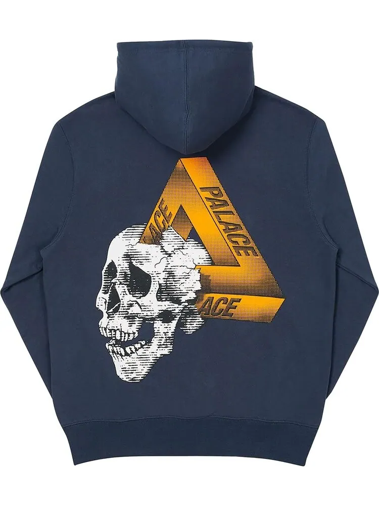 Толстовка Palace Tri-Crusher Hood 'Navy' — изображение 2 из 3, синий