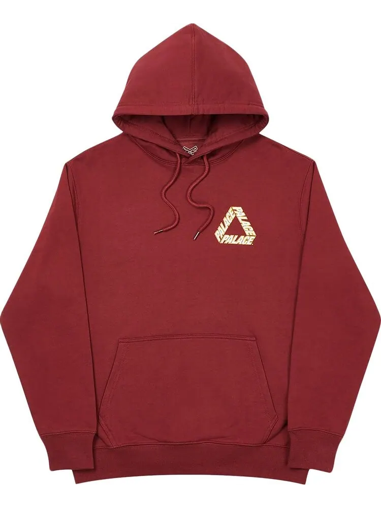 Толстовка Palace P3 Team Hood 'Burgundy' — изображение 1 из 2, красный