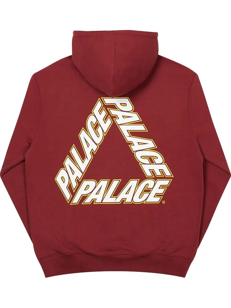 Толстовка Palace P3 Team Hood 'Burgundy' — изображение 2 из 2, красный