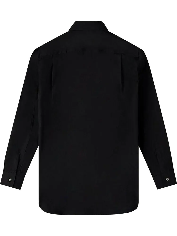 Рубашка Comme des Garçons Long-Sleeve Woven Button Down Shirt With Red Heart 'Black' — изображение 2 из 3, черный