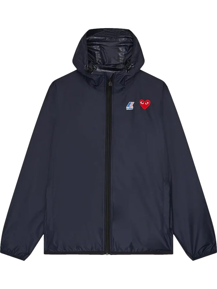 Куртка Comme des Garçons PLAY x K-Way Full-Zip Packable Jacket 'Navy' — изображение 1 из 2, синий