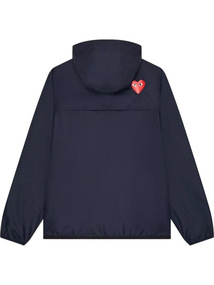 Куртка Comme des Garçons PLAY x K-Way Full-Zip Packable Jacket 'Navy' — изображение 2 из 2, синий