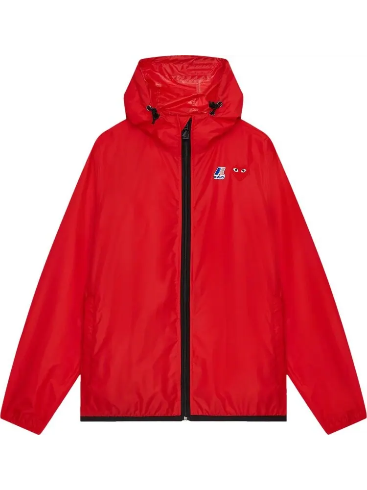Куртка Comme des Garçons PLAY x K-Way Full-Zip Packable Jacket 'Red' — изображение 1 из 2, красный