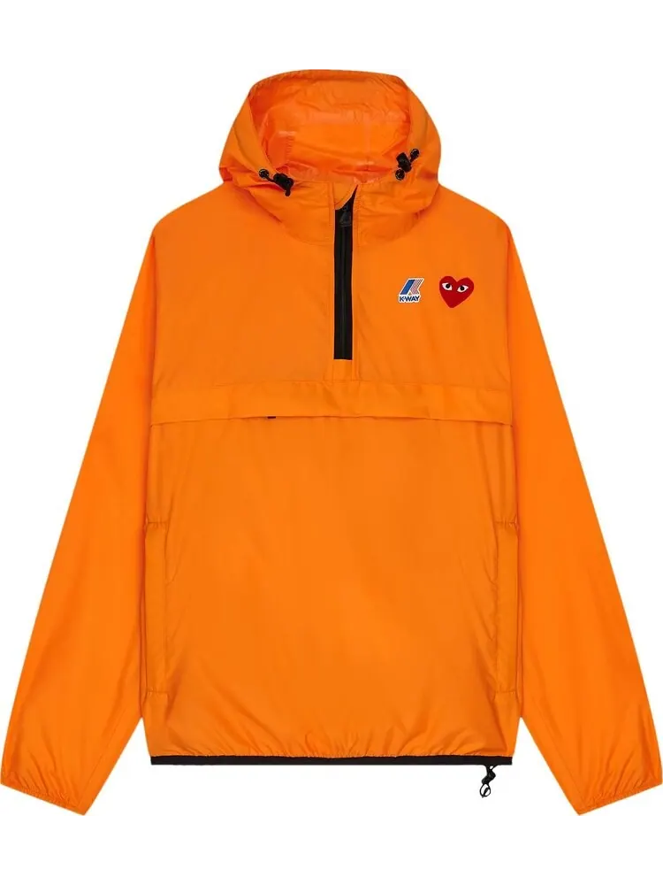 Куртка Comme des Garçons PLAY x K-Way Half-Zip Packable Jacket 'Orange' — изображение 1 из 2, оранжевый