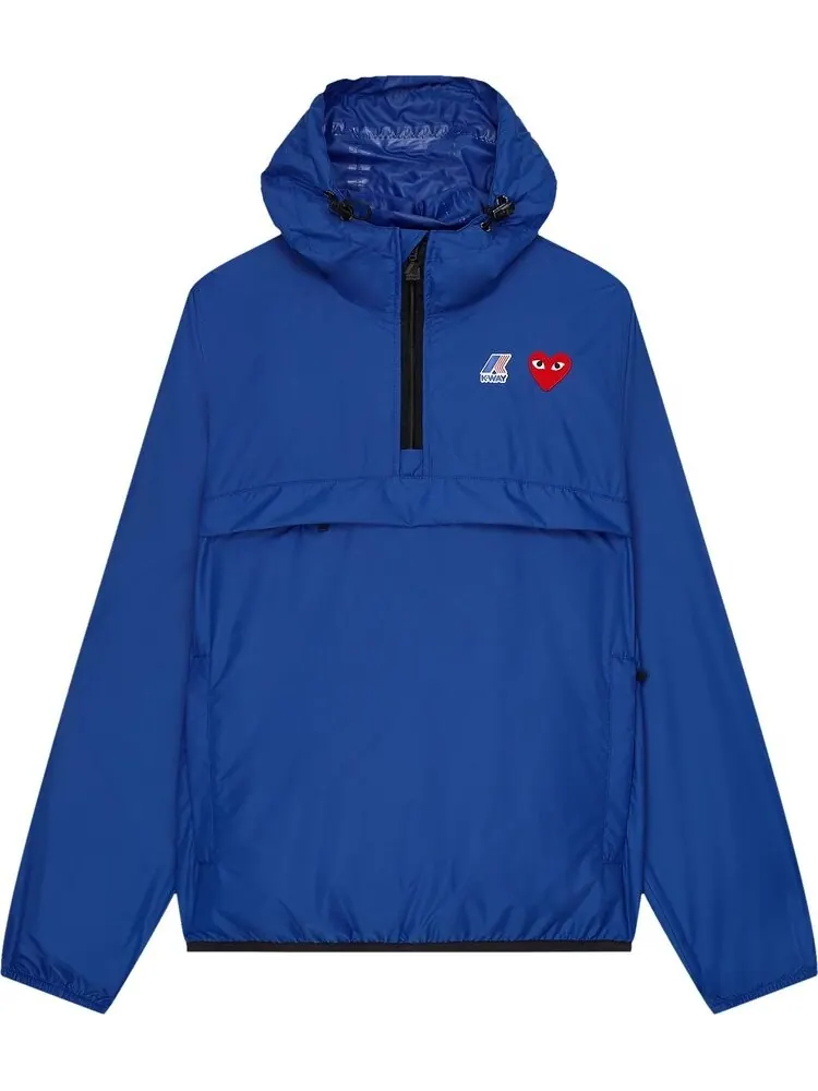 Куртка Comme des Garçons PLAY x K-Way Half-Zip Packable Jacket 'Blue' — изображение 1 из 2, синий