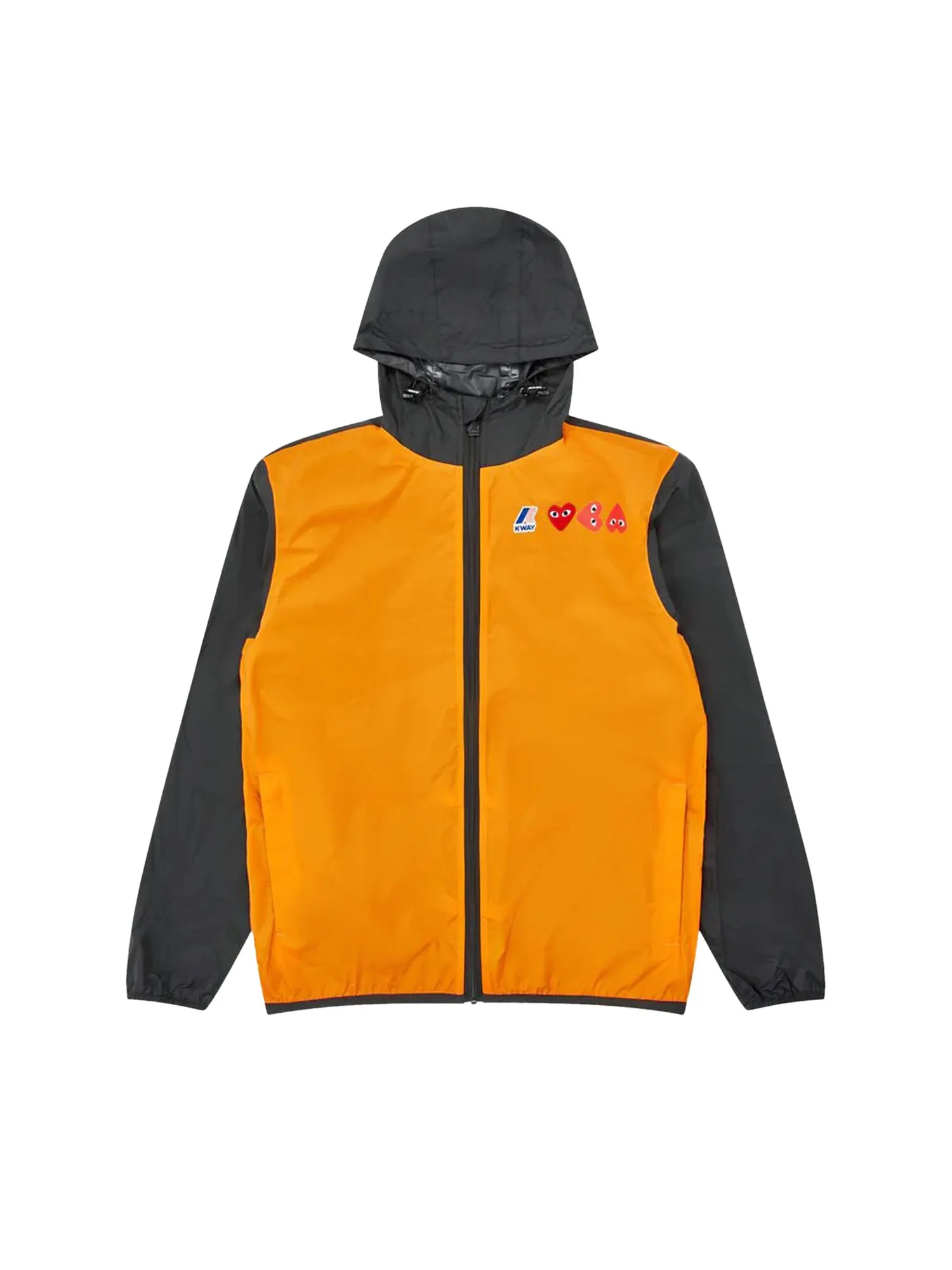 Толстовка на молнии Comme des Garçons PLAY x K-Way — изображение 1 из 2, оранжевый/черный