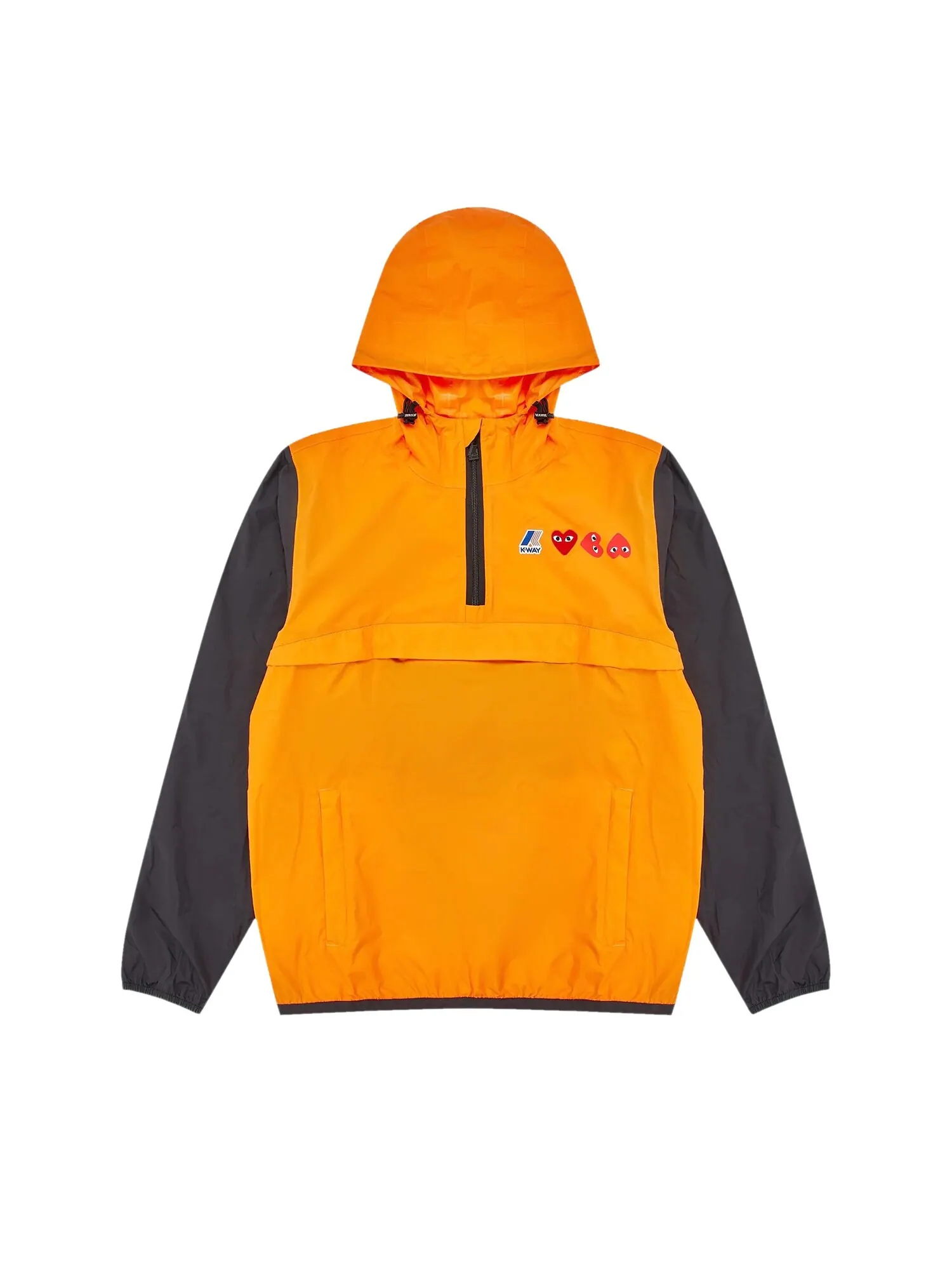 Толстовка на молнии Comme des Garçons PLAY x K-Way — изображение 1 из 2, оранжевый/черный