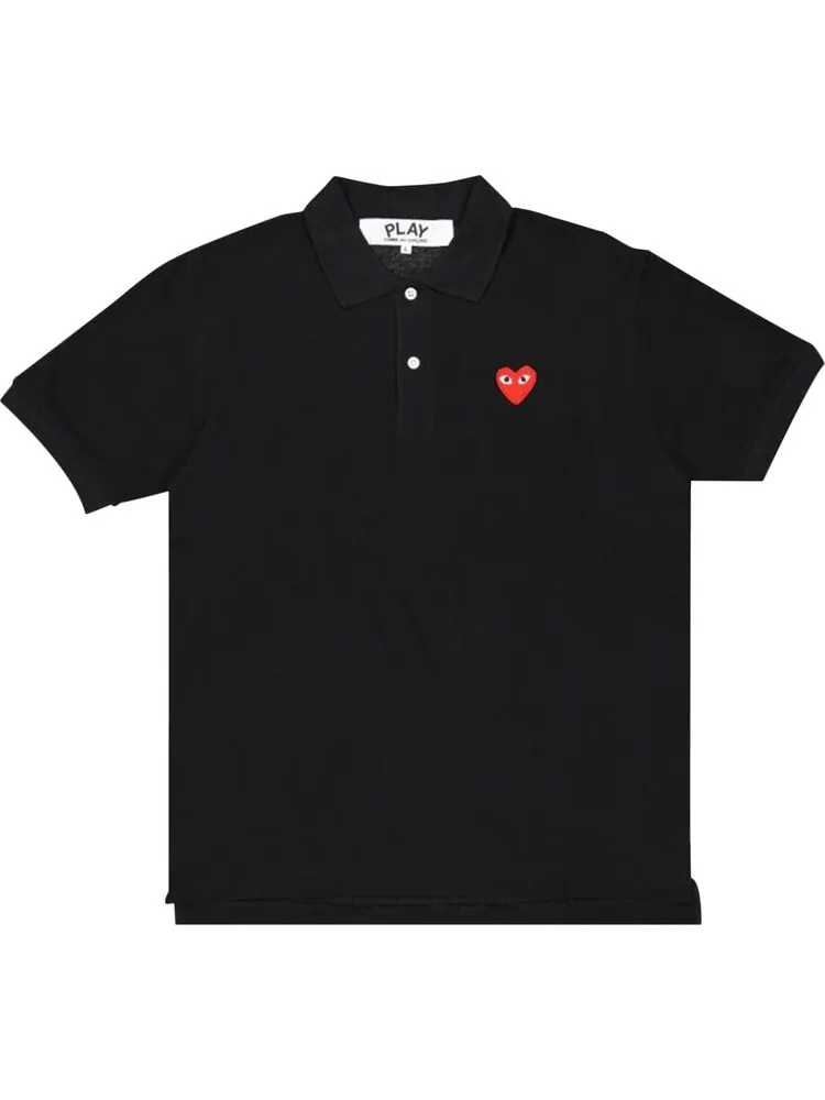 Поло Comme des Garçons PLAY Polo 'Black' — изображение 1 из 1, черный