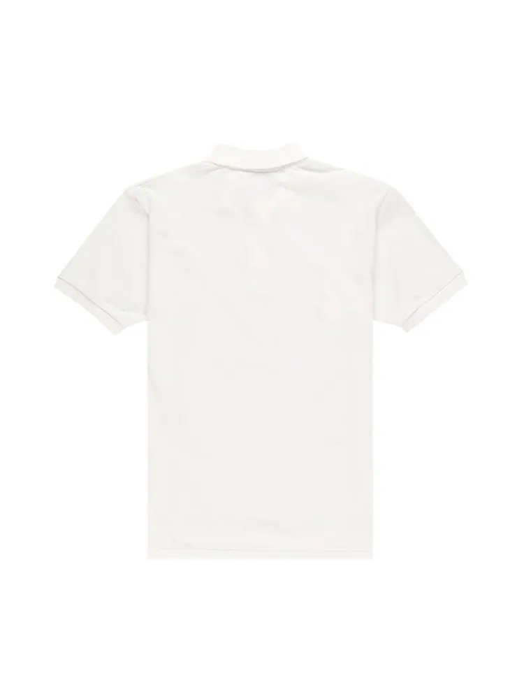 Рубашка Comme des Garçons Short-Sleeve Play Polo Shirt With Red Heart 'White' — изображение 2 из 2, белый