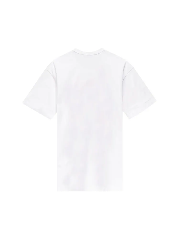 Футболка Comme des Garçons PLAY Half Heart Tee 'White' — изображение 2 из 2, белый