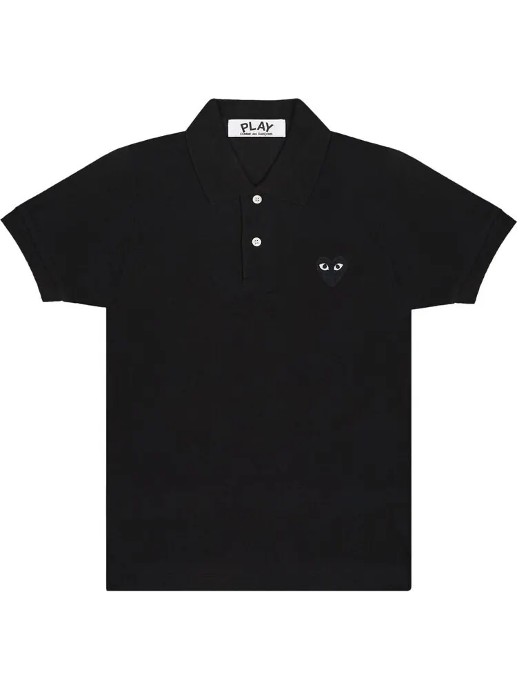 Поло Comme des Garçons PLAY Heart Polo 'Black' — изображение 1 из 1, черный