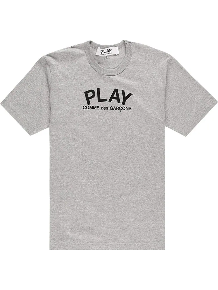 Футболка Comme des Garçons PLAY Back Logo Heart T-Shirt 'Grey' — изображение 1 из 2, серый