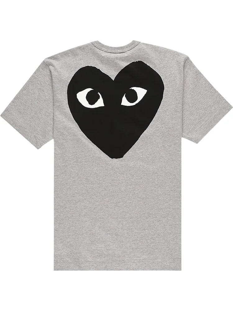 Футболка Comme des Garçons PLAY Back Logo Heart T-Shirt 'Grey' — изображение 2 из 2, серый