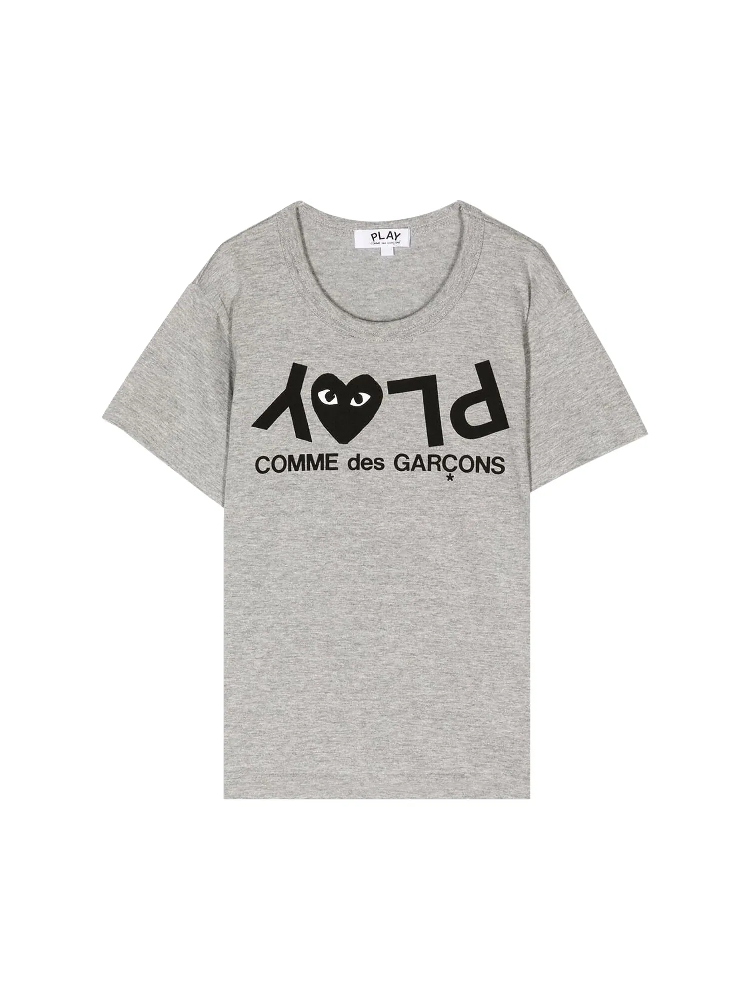 Серая футболка с обратным логотипом Comme des Garçons PLAY — изображение 1 из 2, серый