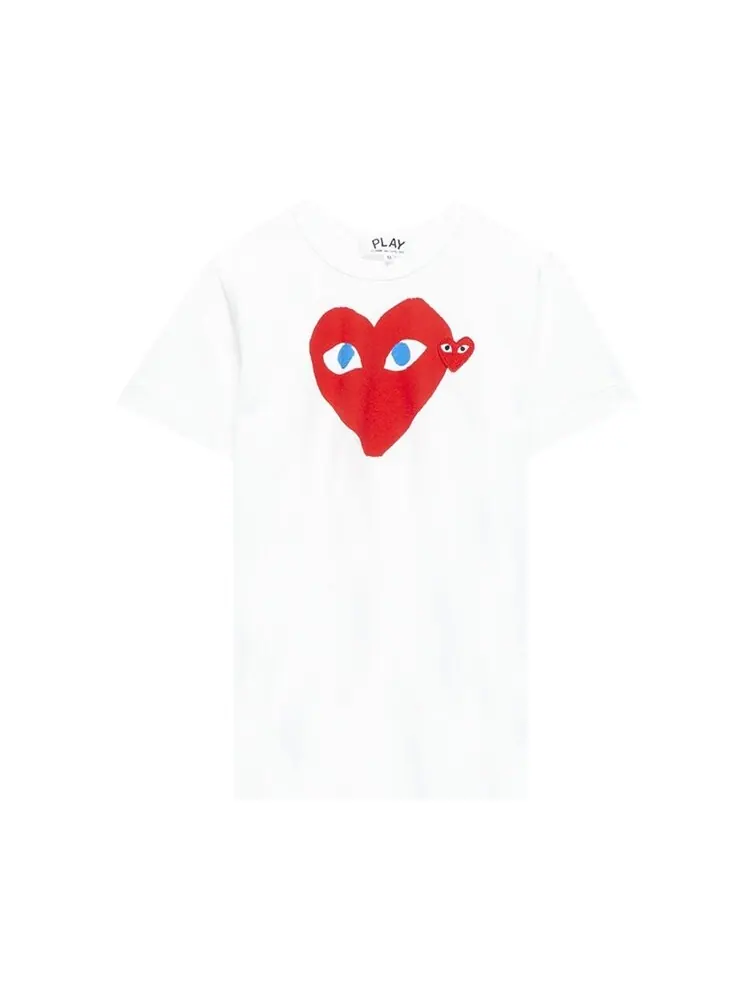 Футболка Comme des Garçons PLAY Eyes Heart Tee 'White' — изображение 1 из 2, белый