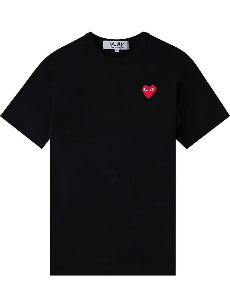 Футболка Comme des Garçons PLAY Mini Heart Logo Tee 'Black' — изображение 1 из 1, черный