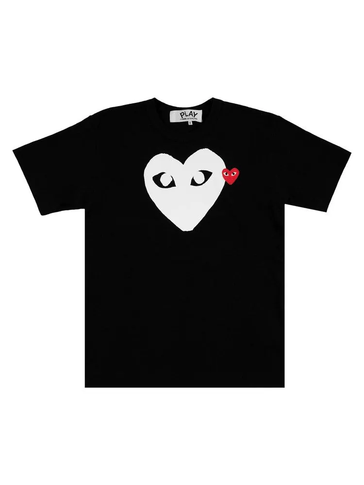Футболка Comme des Garçons Short-Sleeve Play T-Shirt With Red/White Heart — изображение 1 из 1, черный