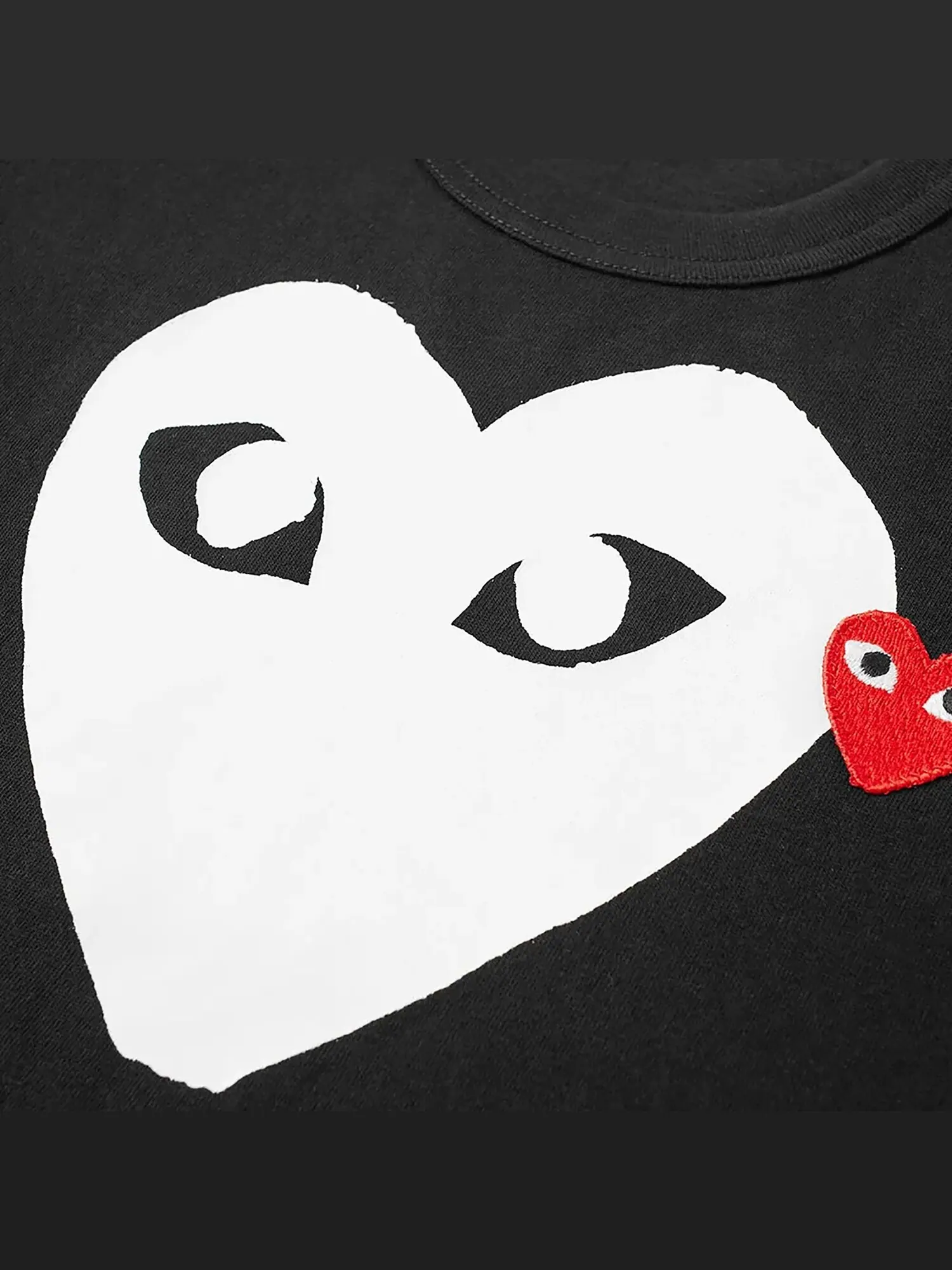 Футболка Comme des Garçons PLAY Big Heart — изображение 2 из 2, черный
