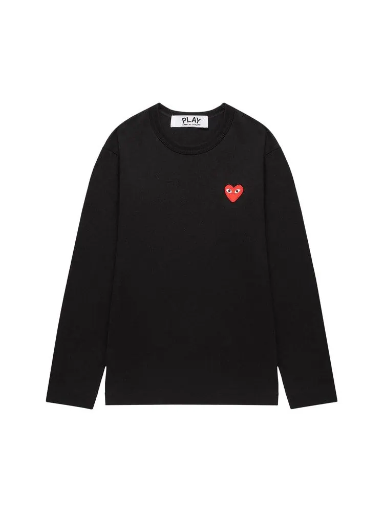 Футболка Comme des Garçons PLAY Long-Sleeve T-Shirt — изображение 1 из 1, черный