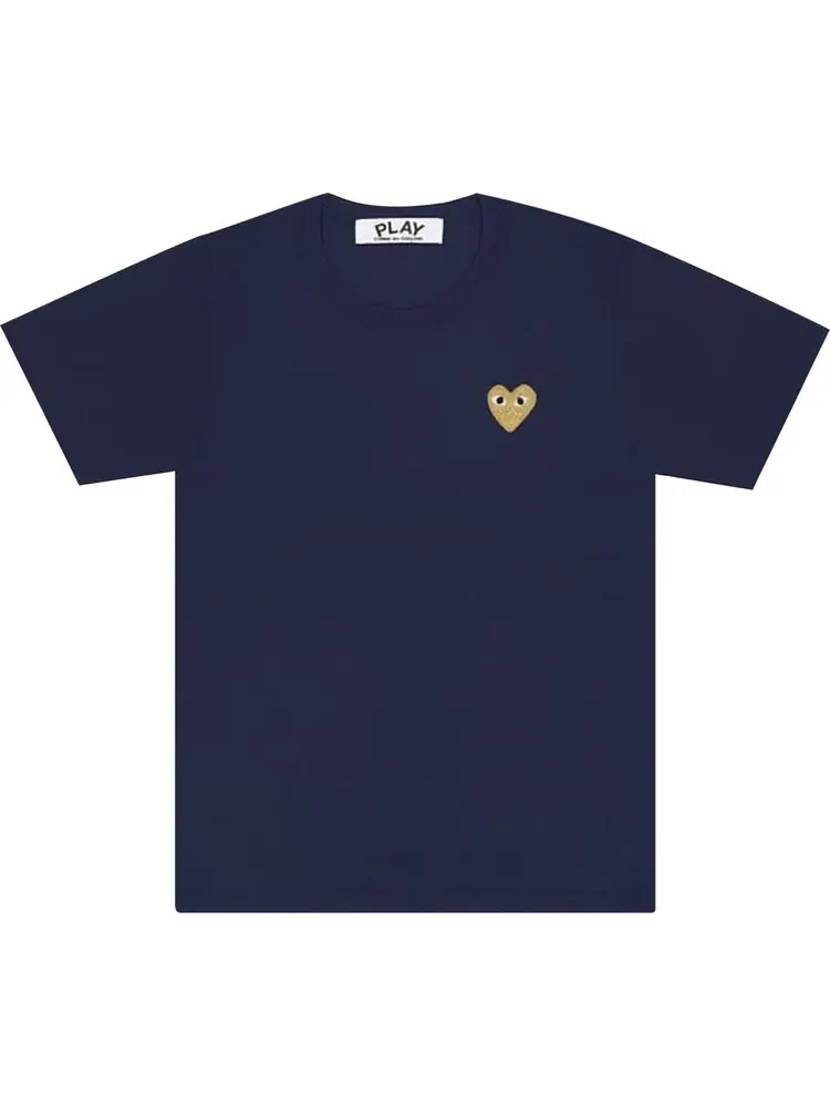 Футболка Comme des Garçons PLAY Heart Logo T-Shirt 'Navy' — изображение 1 из 2, синий