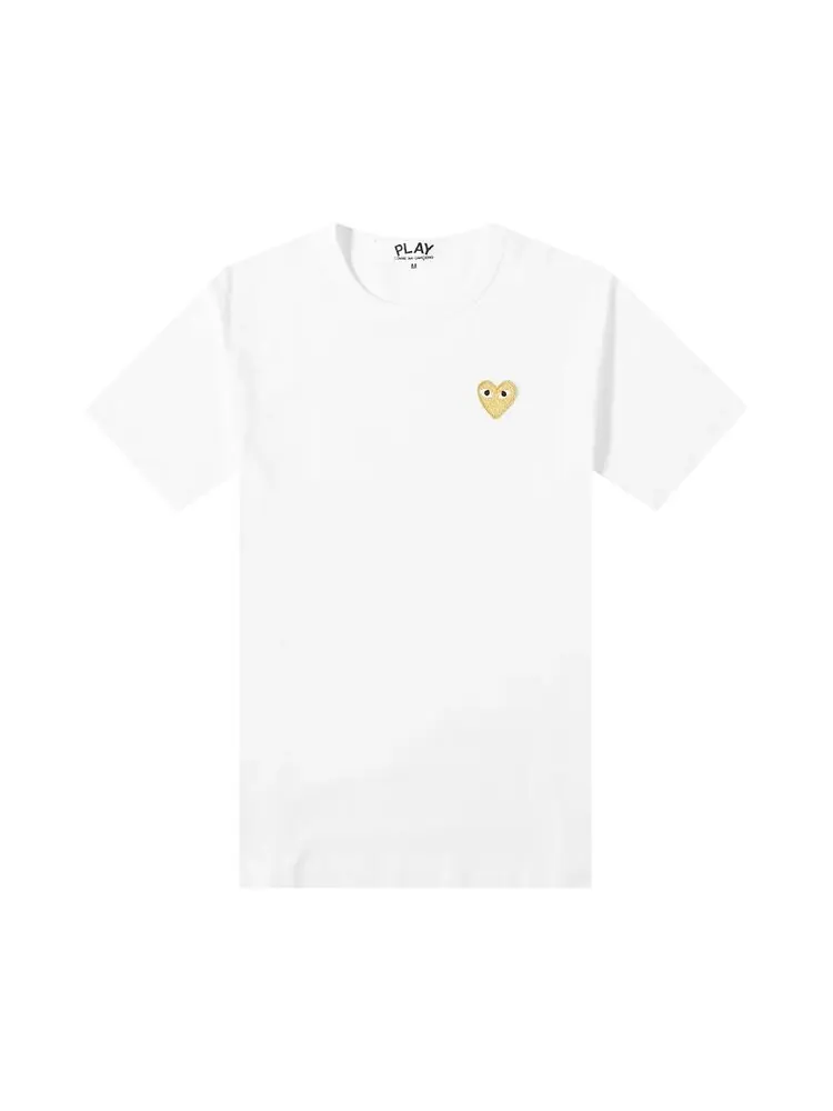 Футболка Comme des Garçons PLAY Heart Logo Tee 'White' — изображение 1 из 2, белый