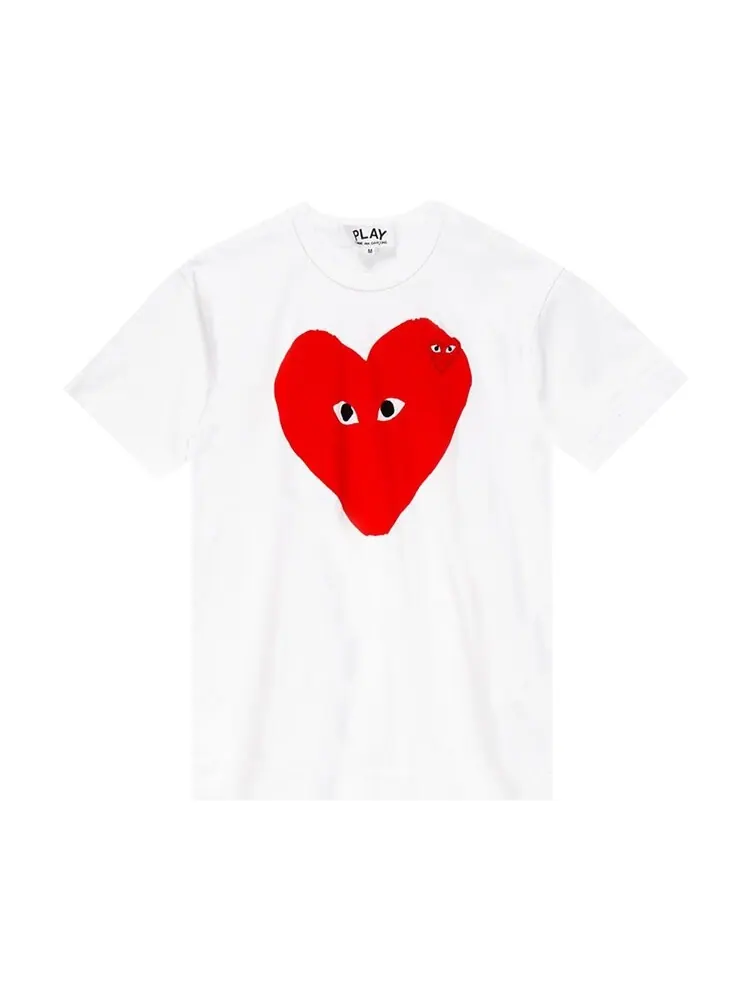 Футболка Comme des Garçons PLAY Big Heart Tee 'White' — изображение 1 из 2, белый