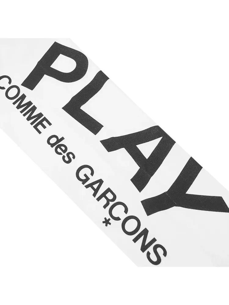 Футболка Comme des Garçons PLAY Long-Sleeve Logo T-Shirt 'White' — изображение 3 из 3, белый