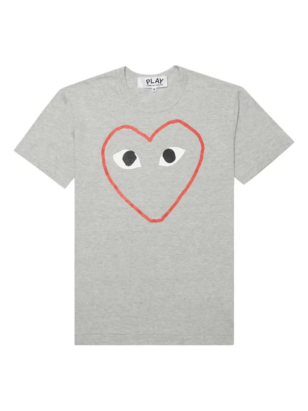 Футболка Comme Des Garçons Play Heart Outline — изображение 1 из 1, серый