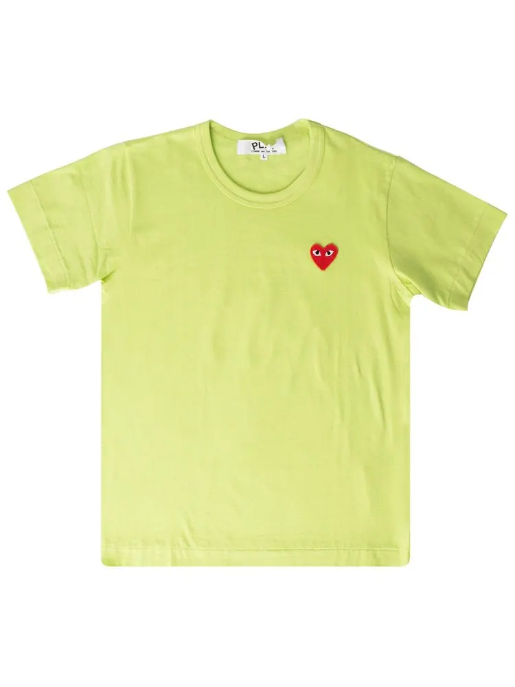 Футболка Comme des Garçons PLAY Short-Sleeve T-Shirt With Small Red Heart 'Green' — изображение 1 из 1, зеленый