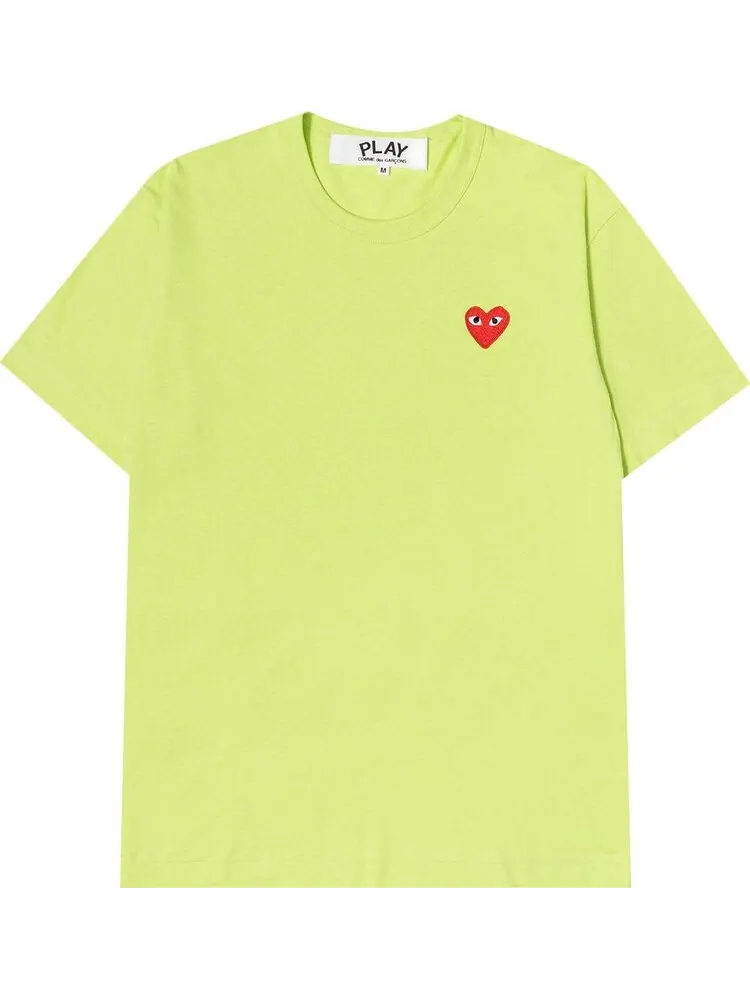 Футболка Comme des Garçons PLAY Mini Heart Solid Tee 'Green' — изображение 1 из 2, зеленый