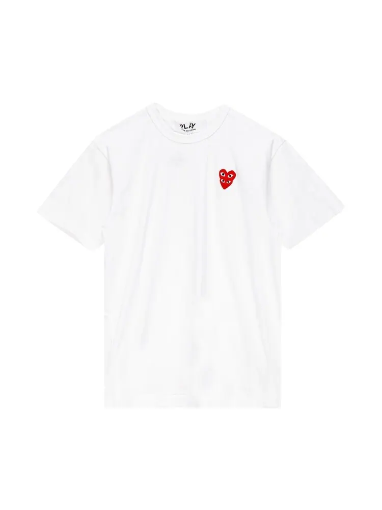 Футболка Comme des Garçons PLAY Mini Heart T-Shirt 'White' — изображение 1 из 2, белый