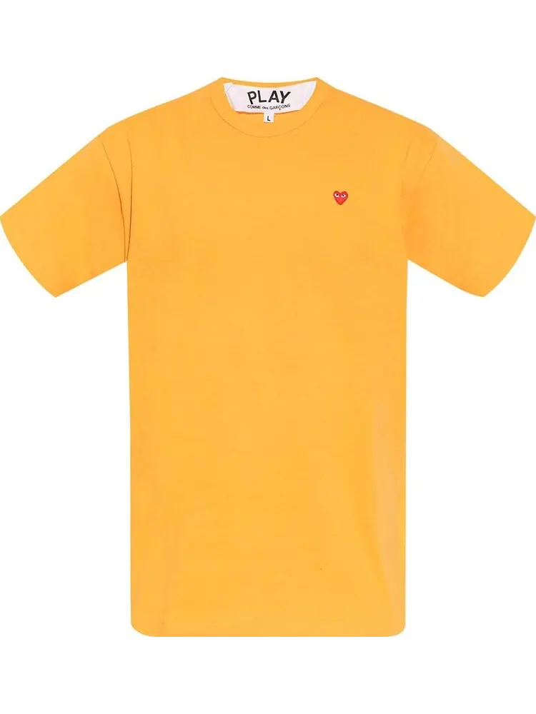 Футболка Comme des Garçons PLAY Small Heart T-Shirt 'Yellow' — изображение 1 из 1, желтый