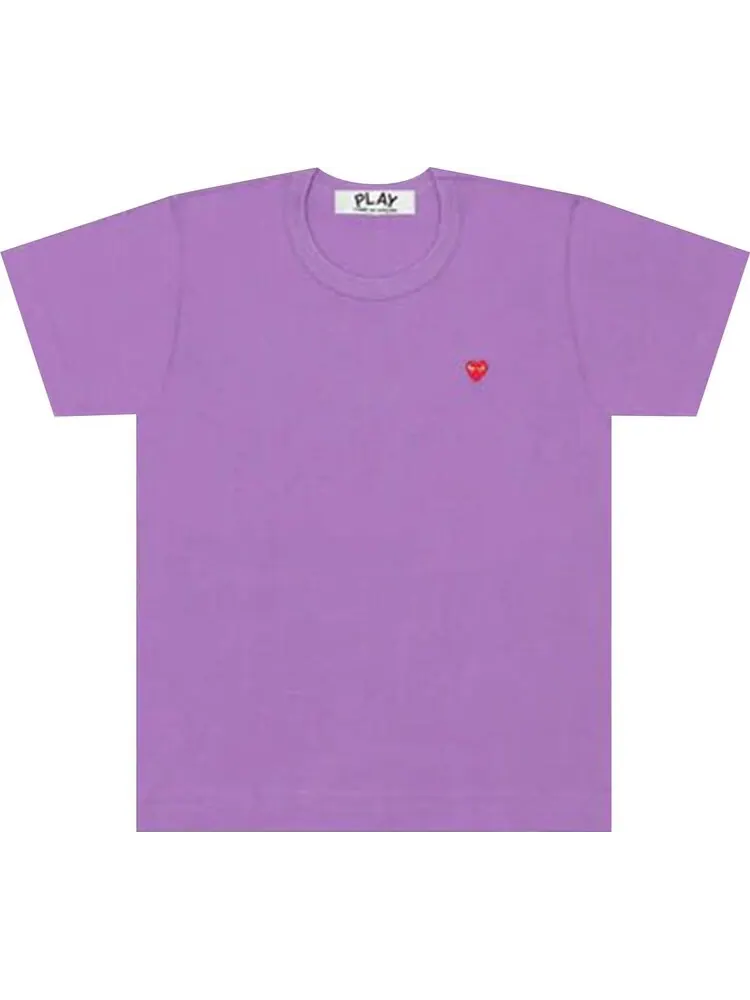 Футболка Comme des Garçons PLAY Small Red Heart T-Shirt 'Purple' — изображение 1 из 1, фиолетовый