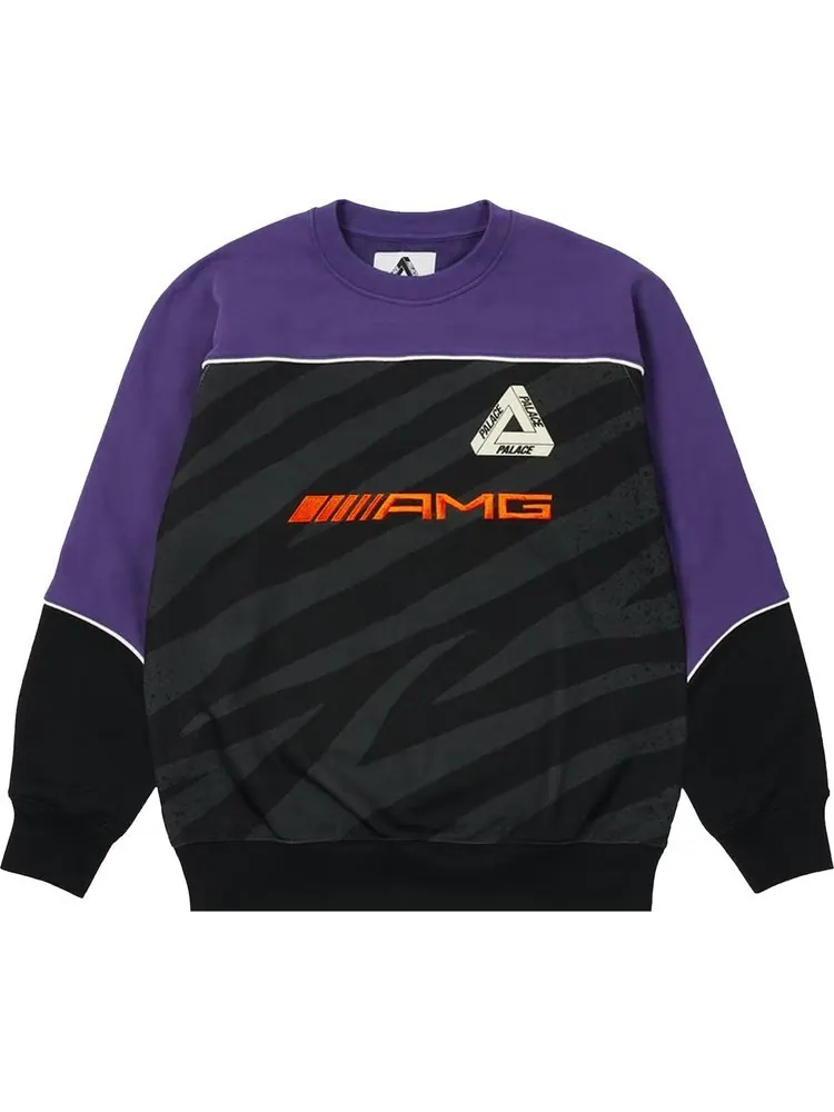 Толстовка Palace x AMG Technical Crew 'Black' — изображение 1 из 2, черный