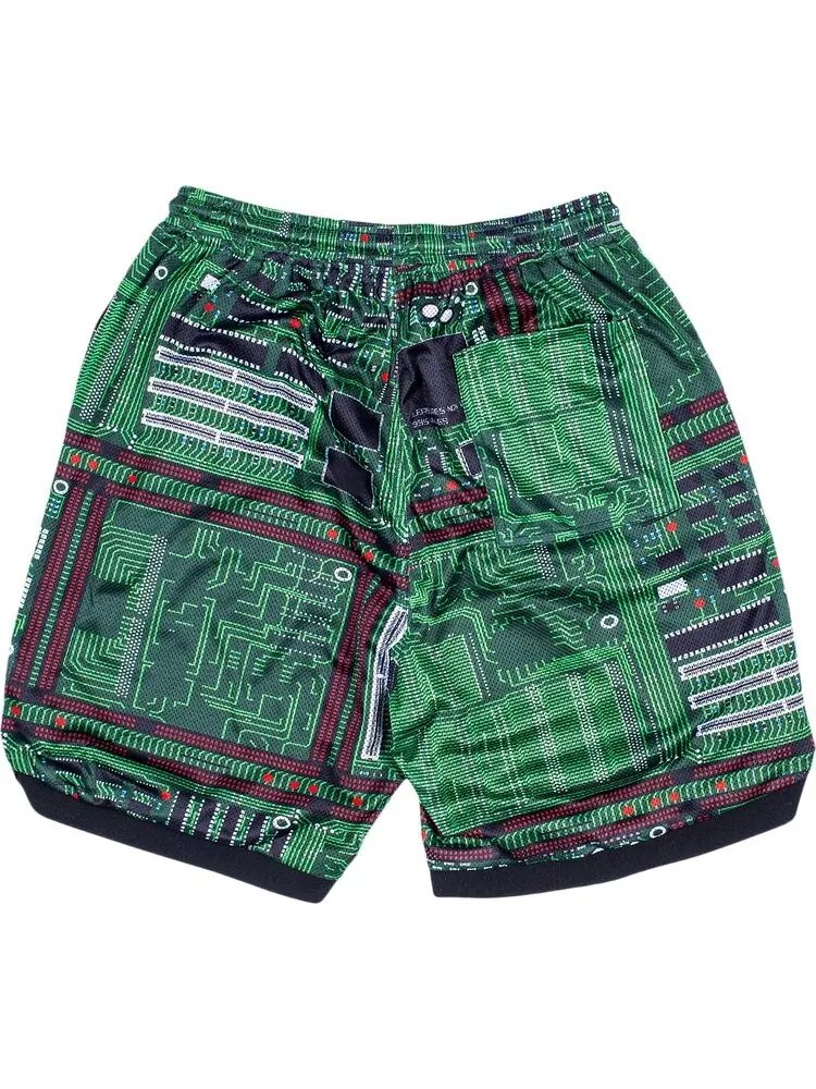 Шорты Pleasures Motherboard Basketball Shorts 'Green' — изображение 2 из 2, зеленый