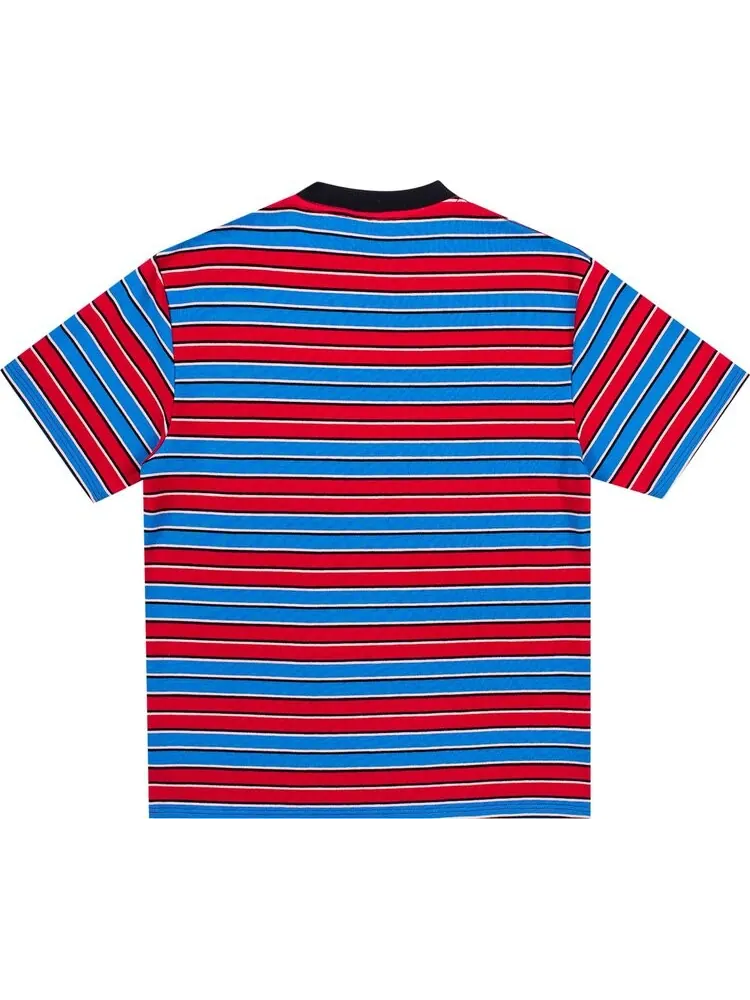 Рубашка Pleasures Chainsmoke Stripe Shirt 'Blue/Maroon' — изображение 2 из 2, мульти