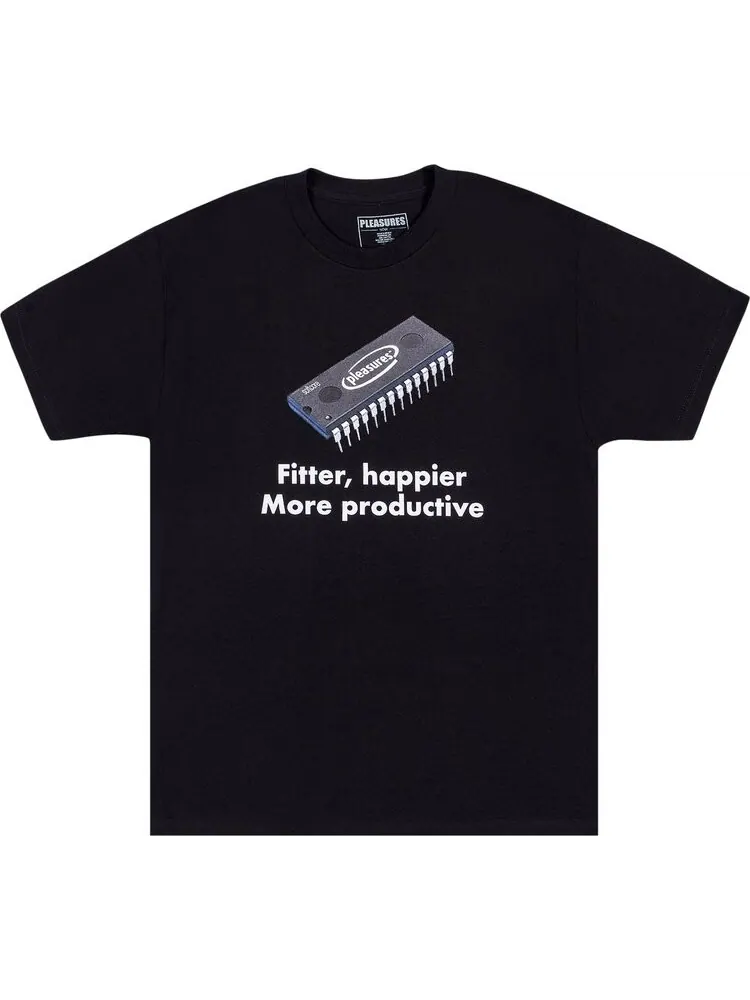 Футболка Pleasures Happier T-Shirt 'Black' — изображение 1 из 2, черный