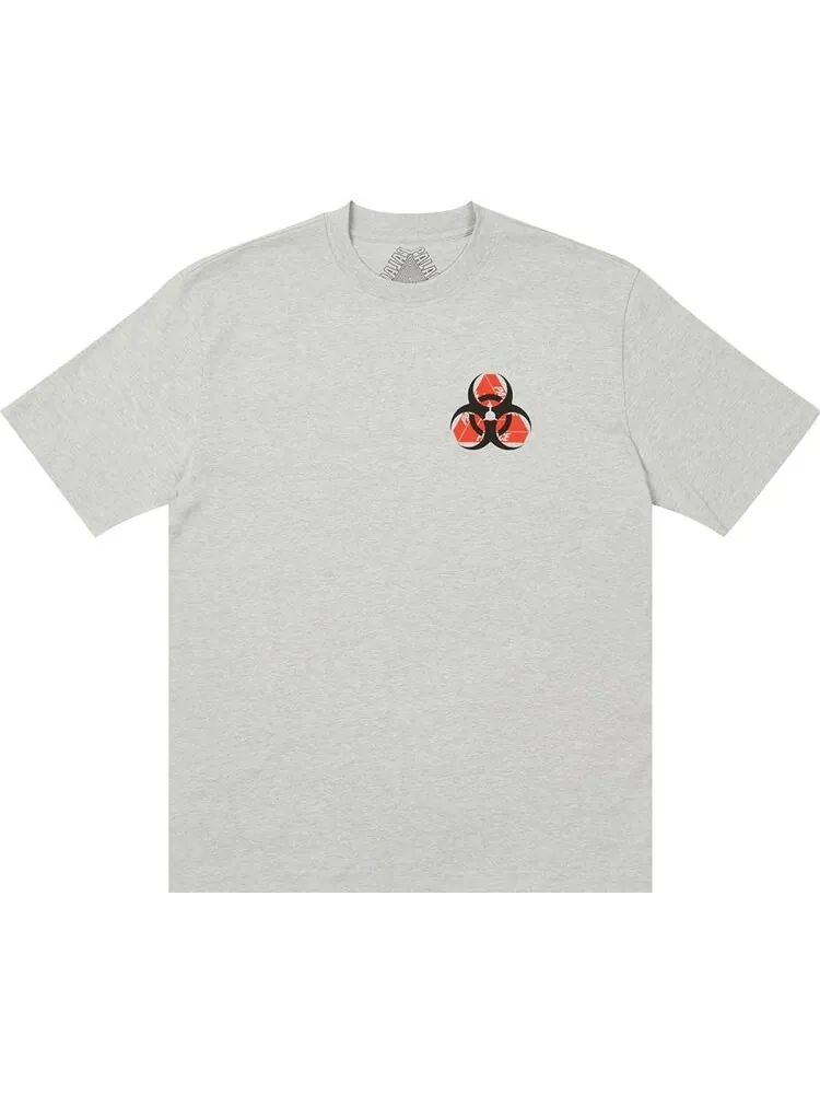 Футболка Palace Bio Hazard T-Shirt 'Grey Marl' — изображение 1 из 2, серый