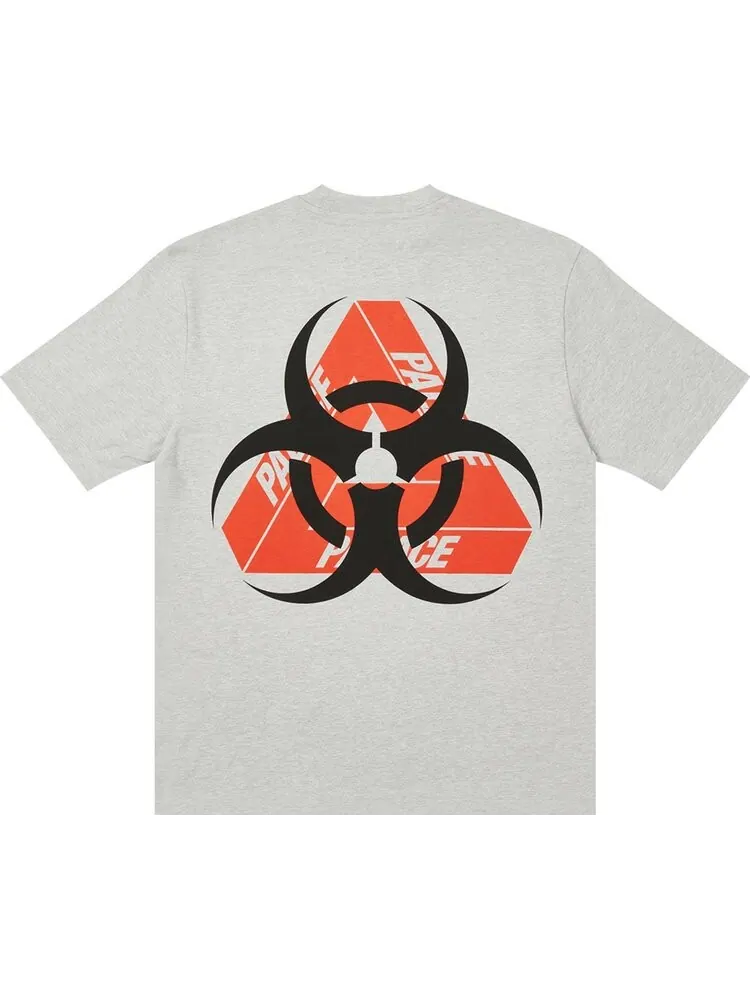 Футболка Palace Bio Hazard T-Shirt 'Grey Marl' — изображение 2 из 2, серый