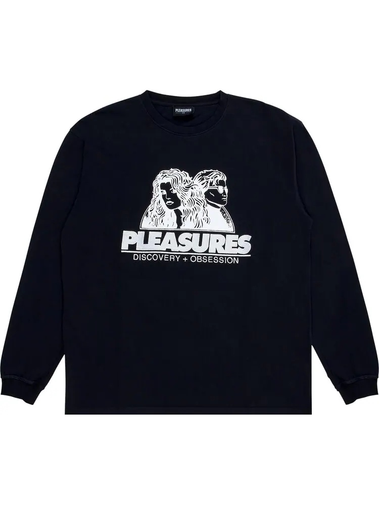 Футболка Pleasures Discovery Heavyweight Long-Sleeve T-Shirt 'Black' — изображение 1 из 2, черный