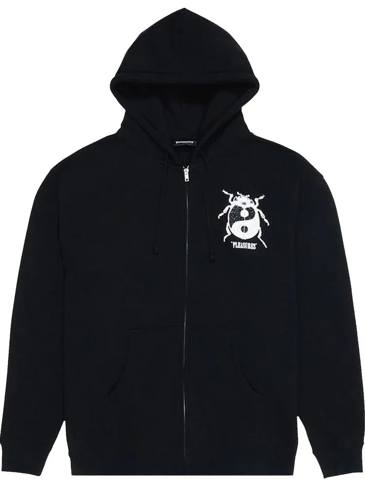 Худи Pleasures Bug Zip Up Hoodie 'Black' — изображение 1 из 2, черный