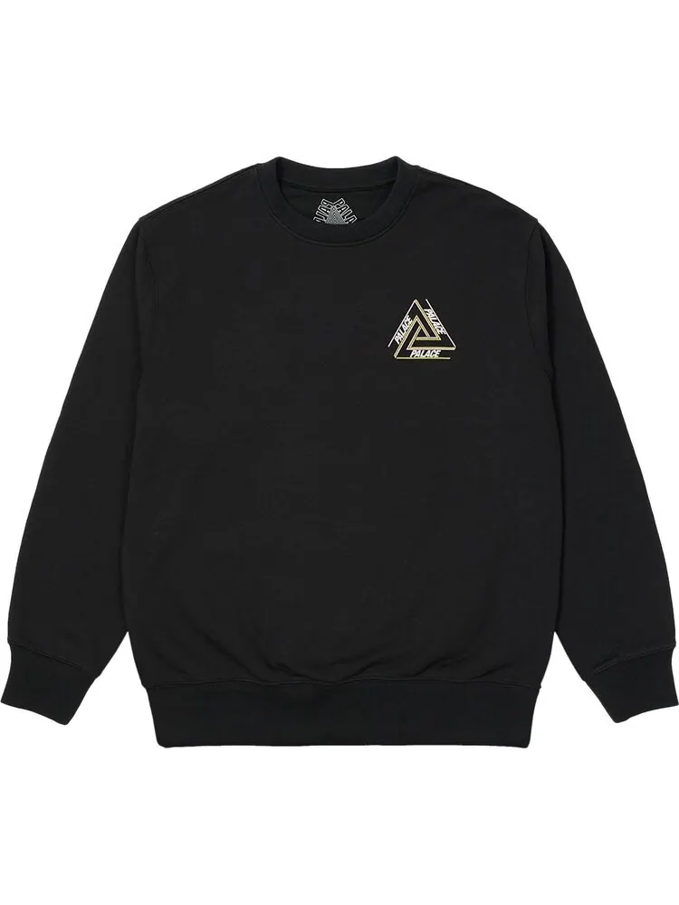 Толстовка Palace Basically A Tri-Ferg Crew 'Black' — изображение 1 из 2, черный